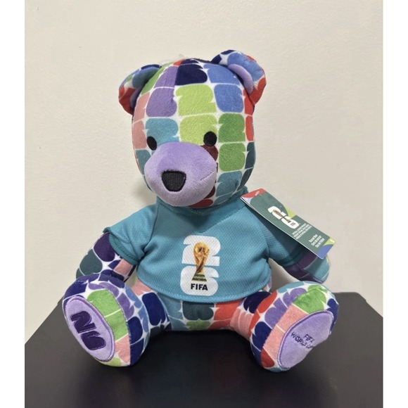 Fifa Other - FIFA World Cup 2026 10-Inch Colorful Bear Plush - Official 2026 World Cup Rare